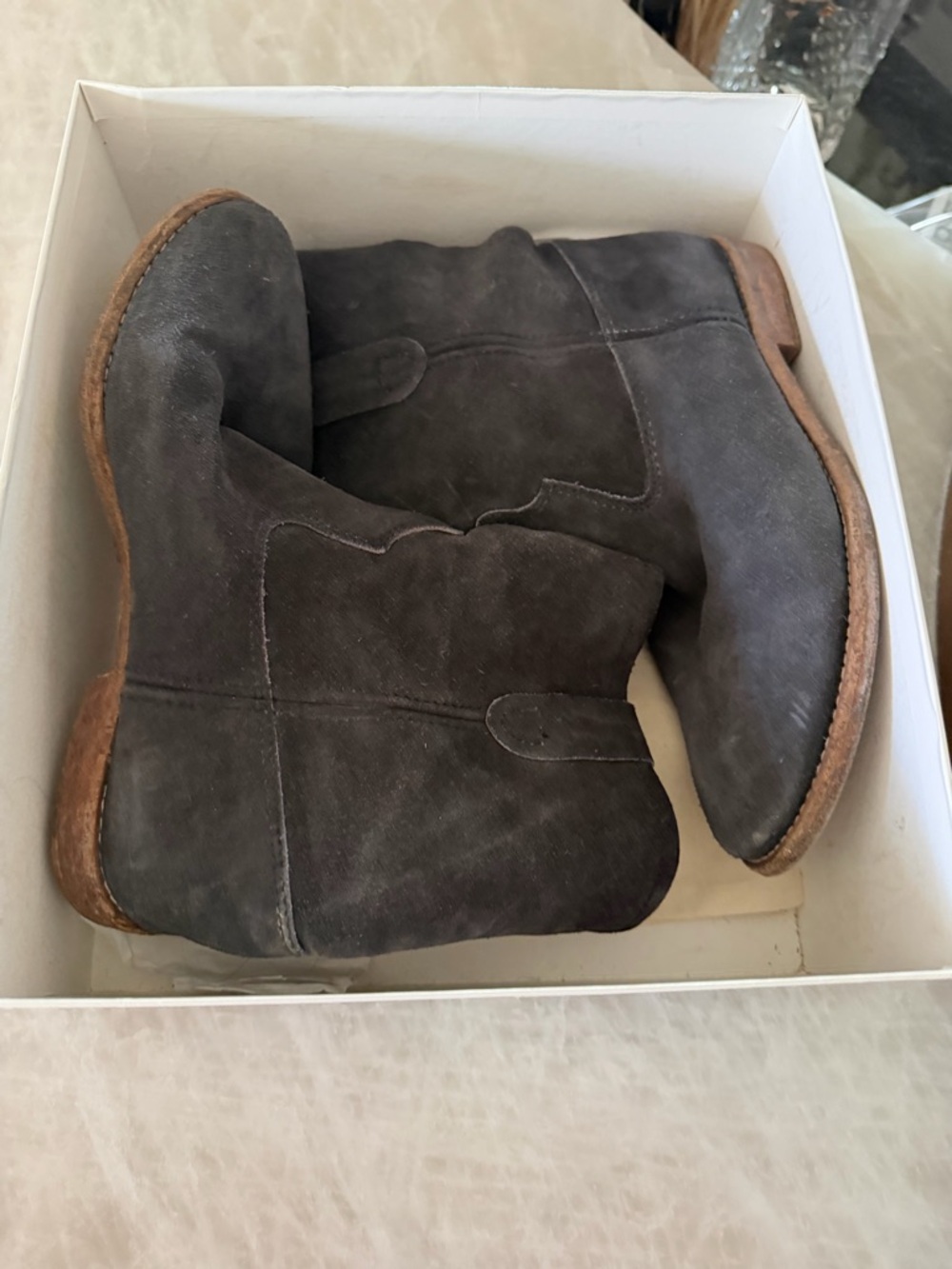 Isabel Marant classic Jenny boots in grey suede size 37